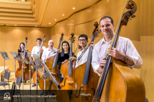低音提琴演奏家們。左起：張覺曉, Wei Liu, 鄧裕，Hui-Ching chen, TK Kuo和Juraj Kukan。